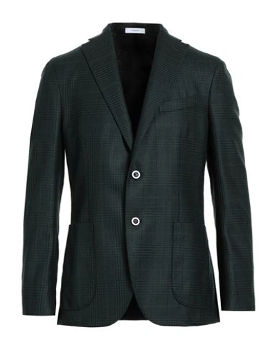 Boglioli Man Blazer Dark Green Size 46 Silk, Wool, Polyamide