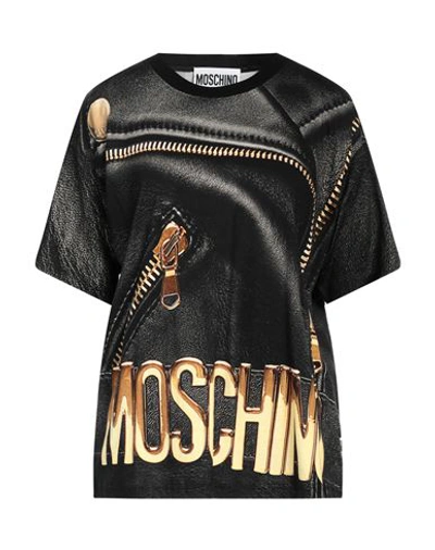 Moschino Woman T-shirt Black Size Xl Cotton