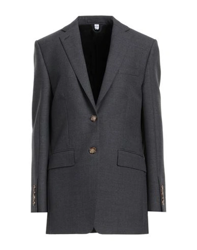 Burberry Woman Blazer Steel Grey Size 6 Wool