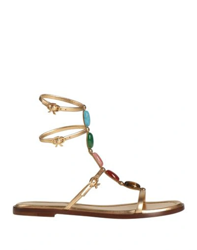 Gianvito Rossi Woman Sandals Camel Size 7.5 Leather In Beige