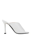 N°21 Woman Sandals White Size 8 Soft Leather In White