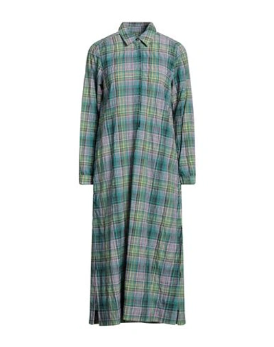 Ganni Woman Midi Dress Light Green Size 4 Organic Cotton, Polyester, Polyamide