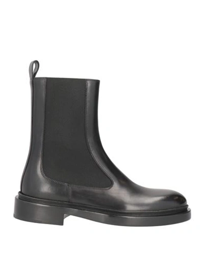 Jil Sander Woman Ankle Boots Black Size 10 Soft Leather