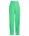 MSGM MSGM WOMAN PANTS LIGHT GREEN SIZE 6 VIRGIN WOOL, ELASTANE