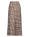 Valentino 1967 Chain-link Print Maxi Skirt In Brown