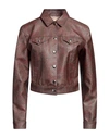 ETRO ETRO WOMAN JACKET DARK BROWN SIZE 6 COTTON, POLYESTER, PVC - POLYVINYL CHLORIDE