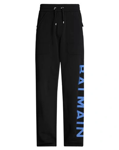 Balmain Man Pants Black Size L Cotton