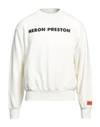 HERON PRESTON HERON PRESTON MAN SWEATSHIRT WHITE SIZE L COTTON
