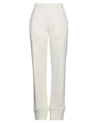 Mm6 Maison Margiela Woman Pants Off White Size M Cotton, Polyester