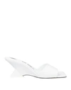 ATTICO THE ATTICO WOMAN SANDALS WHITE SIZE 7 SOFT LEATHER