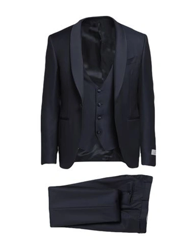 Canali Man Suit Midnight Blue Size 40 Wool