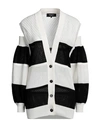 Rochas Woman Cardigan Black Size M Cotton, Silk In Black