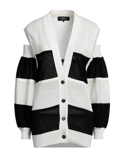 Rochas Woman Cardigan Black Size M Cotton, Silk