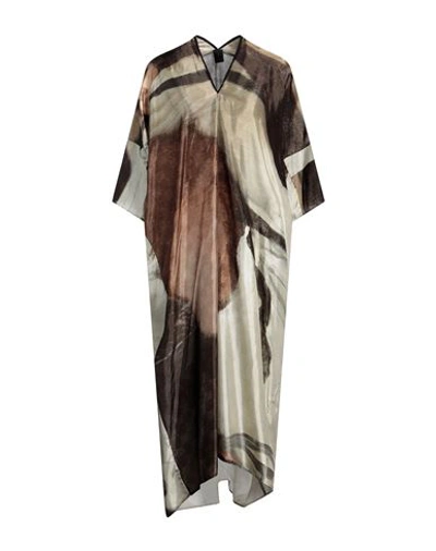 Masnada Woman Midi Dress Light Brown Size 8 Viscose In Beige