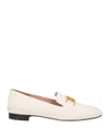 Bally Woman Loafers Cream Size 9.5 Calfskin In White
