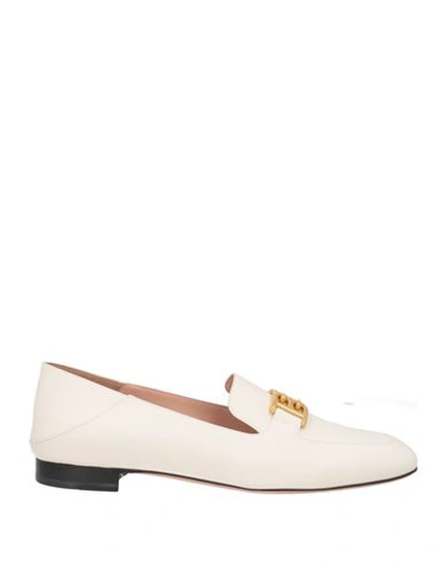 Bally Woman Loafers Cream Size 9.5 Calfskin In White