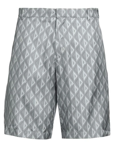 Dior Homme Man Shorts & Bermuda Shorts Grey Size 34 Silk