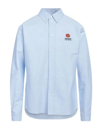 Kenzo Man Shirt Sky Blue Size 16 Cotton