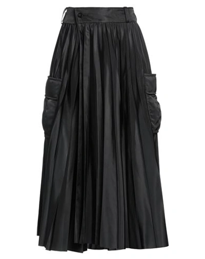 SACAI SACAI WOMAN MIDI SKIRT BLACK SIZE 2 POLYESTER