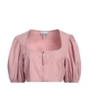Ganni Woman Top Pastel Pink Size 8/10 Viscose, Polyester, Elastane
