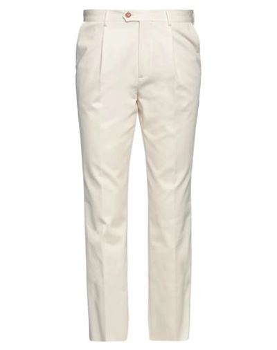 Brunello Cucinelli Man Pants Ivory Size 38 Cotton In White
