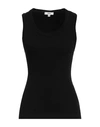 Agolde Woman Tank Top Black Size L Organic Cotton, Lyocell, Elastane