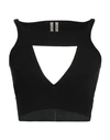 Rick Owens Woman Top Black Size Xl Viscose, Polyester, Polyamide, Elastane