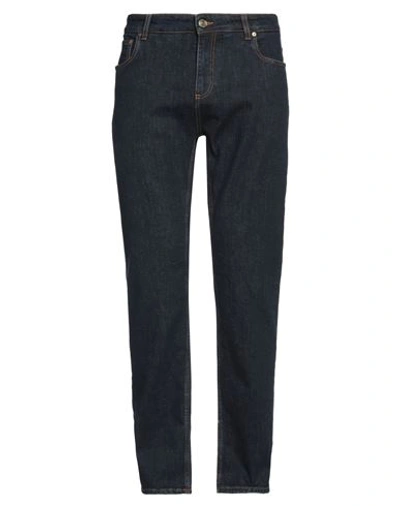 Etro Man Jeans Blue Size 32 Cotton, Elastane