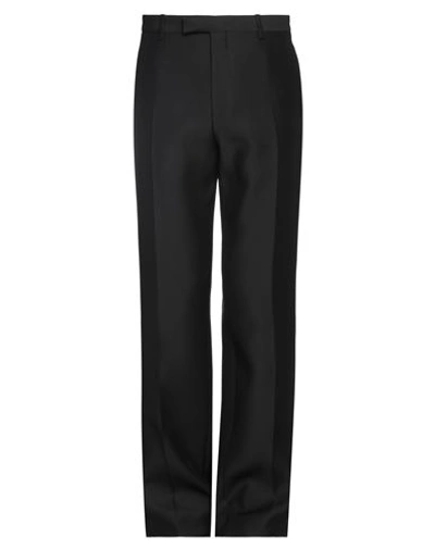 Off-white Man Pants Black Size 34 Virgin Wool, Silk