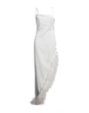 Alberto Audenino Woman Maxi Dress Off White Size M Polyester, Elastane