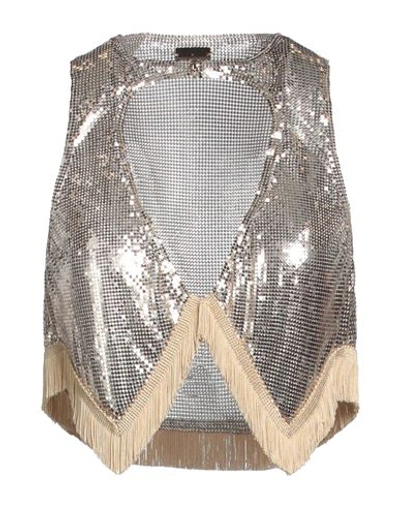 Rabanne Paco  Fringe Detailed Top In Gold
