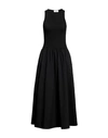 Ottod'ame Woman Maxi Dress Black Size 8 Cotton, Viscose, Elastane
