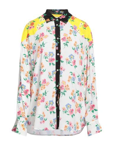 Msgm Woman Shirt White Size 8 Viscose