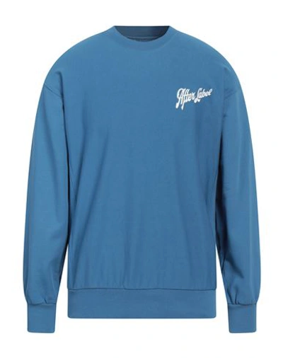Afterlabel Man Sweatshirt Slate Blue Size M Cotton
