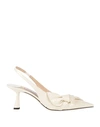 Jimmy Choo Woman Pumps Cream Size 10 Soft Leather In White