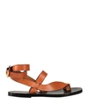 Isabel Marant Woman Thong Sandal Tan Size 8 Leather In Brown