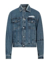 Nick Fouquet Man Denim Outerwear Blue Size 42 Cotton, Hemp In Blue