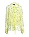 Rochas Woman Shirt Yellow Size 8 Silk In Yellow