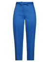 Shirtaporter Woman Pants Blue Size 10 Cotton