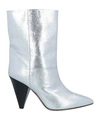 Isabel Marant Woman Ankle Boots Silver Size 10 Leather In Silver