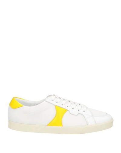 Celine Man Sneakers White Size 9 Soft Leather, Textile Fibers