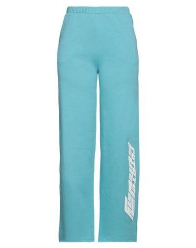 Rotate Birger Christensen Woman Pants Turquoise Size M Organic Cotton In Blue