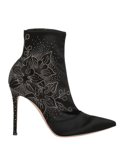Gianvito Rossi Woman Ankle Boots Black Size 11 Textile Fibers
