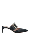 Bally Woman Mules & Clogs Black Size 5 Lambskin In Black