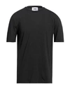Alpha Studio Man T-shirt Black Size 44 Cotton, Elastane
