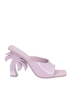 Palm Angels 'palm Tree' Purple Mules With Palm Tree-shaped Heel In Purple