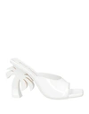 PALM ANGELS PALM ANGELS WOMAN SANDALS WHITE SIZE 8 SOFT LEATHER