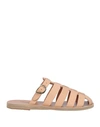 Ancient Greek Sandals Woman Sandals Blush Size 10 Leather In Pink