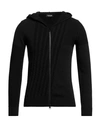 Yoon Man Cardigan Black Size 44 Acrylic, Virgin Wool, Alpaca Wool, Viscose In Black