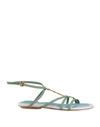 JACQUEMUS JACQUEMUS WOMAN SANDALS SAGE GREEN SIZE 7 SOFT LEATHER